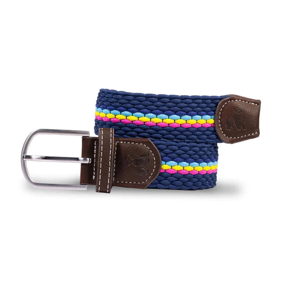 Swole Panda Mens Belts Neon Fine Stripe Woven Belt