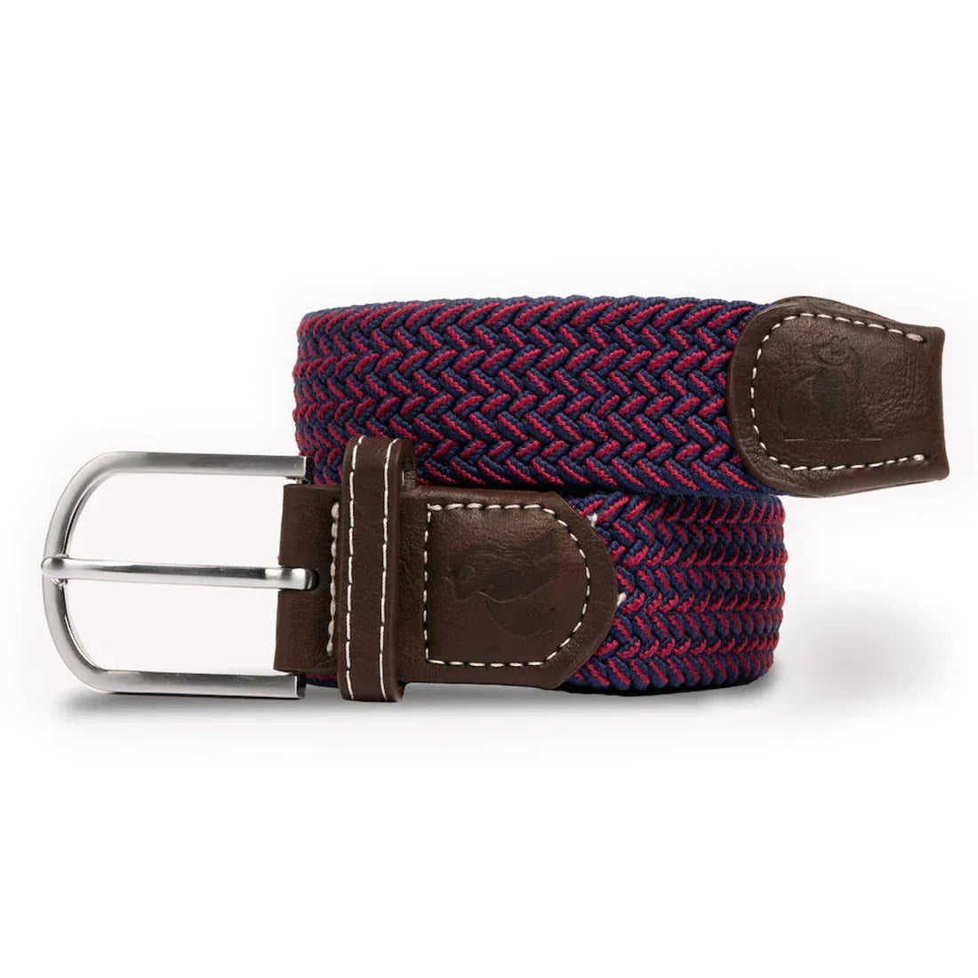 Swole Panda Mens Belts Woven Belt - Blue / Red Fine Weave