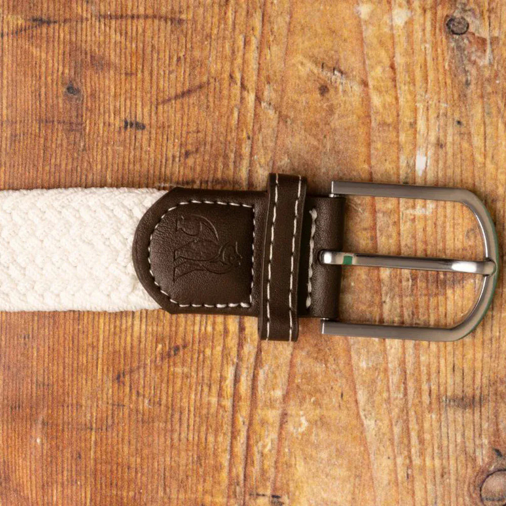 Swole Panda Mens Belts Woven Belt - Cream