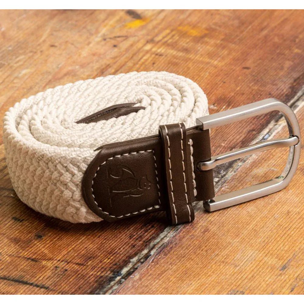Swole Panda Mens Belts Woven Belt - Cream