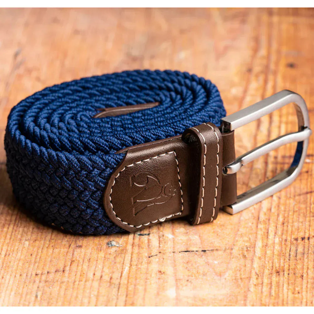 Swole Panda Mens Belts Woven Belt - Dark Blue