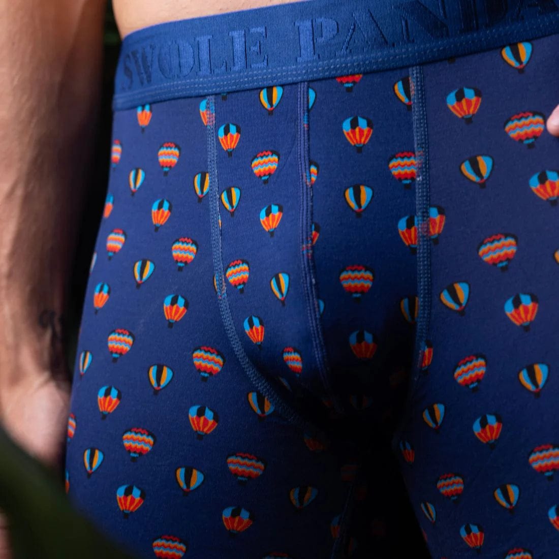 Swole Panda Mens Boxers Bamboo Boxers - Hot Air Balloons