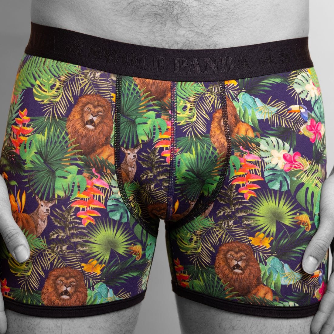 Swole Panda Mens Boxers Bamboo Boxers - Jungle