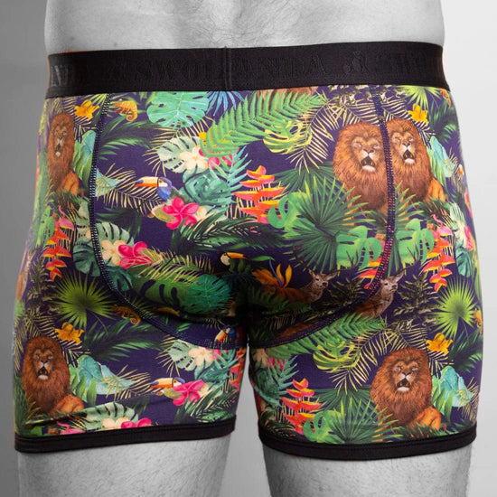 Swole Panda Mens Boxers Bamboo Boxers - Jungle