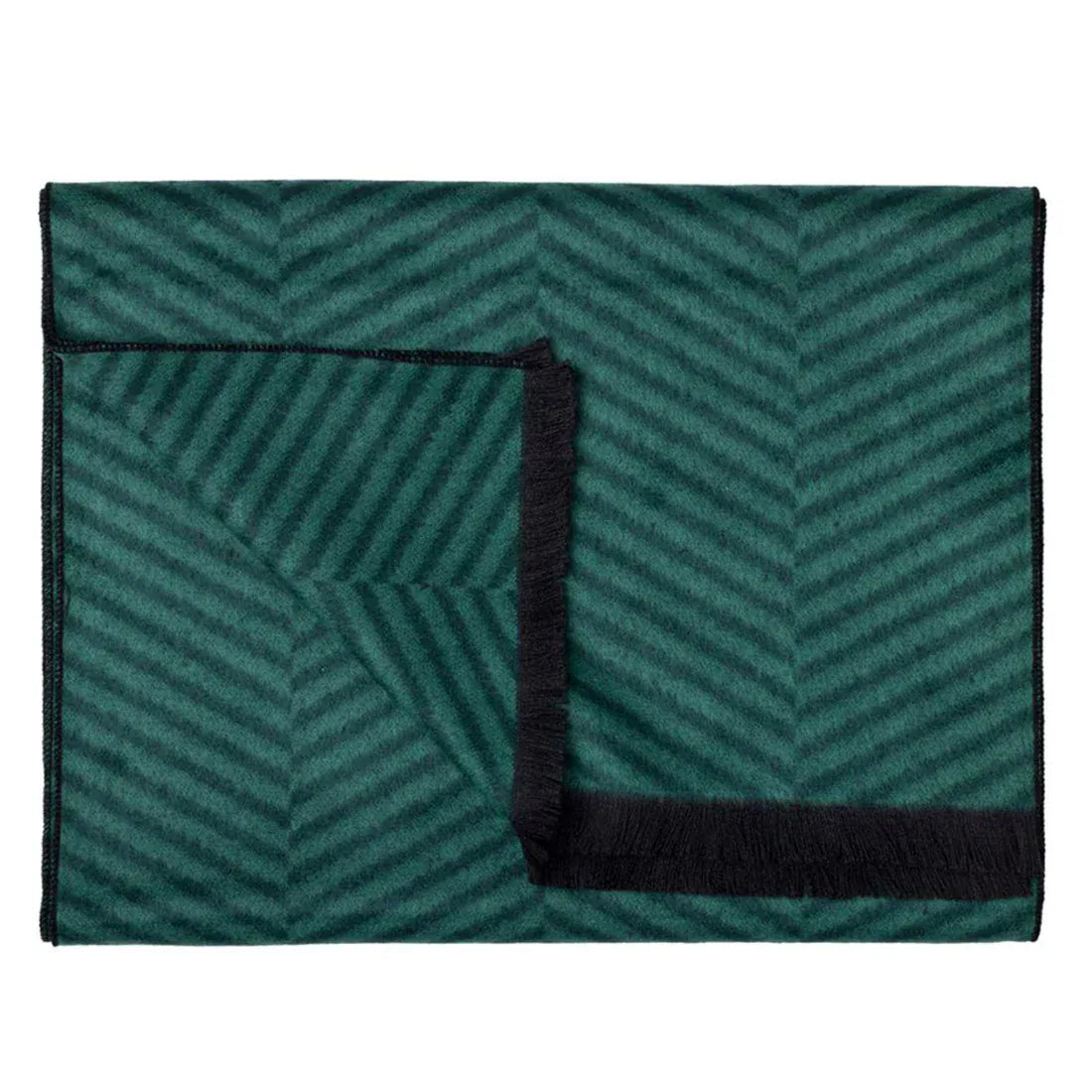 Swole Panda Mens Scarves Green Herringbone Bamboo Scarf