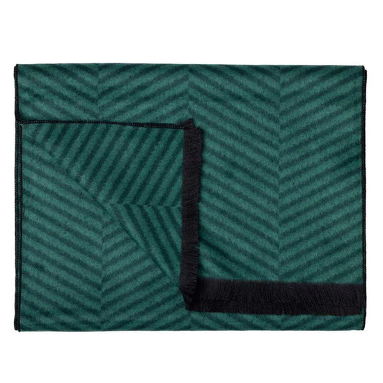 Swole Panda Mens Scarves Green Herringbone Bamboo Scarf