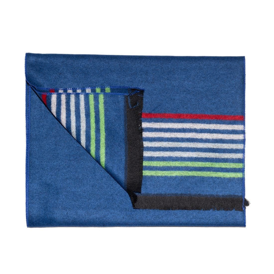 Swole Panda Mens Scarves Navy Fine Stripe Bamboo Scarf