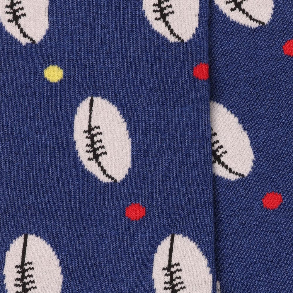 Swole Panda Mens Socks Rugby Ball Bamboo Socks (Comfort Cuff)