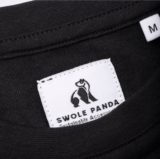 Swole Panda Mens T-Shirts Refibra T-Shirt in Black