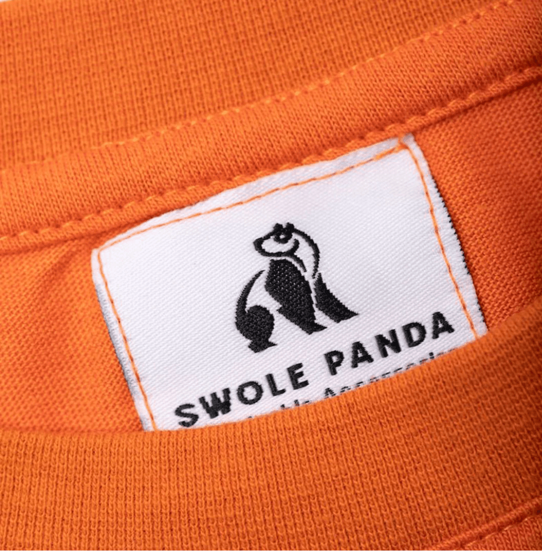 Swole Panda Mens T-Shirts Refibra T-Shirt in Orange