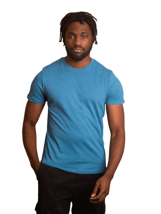 Swole Panda Mens T-Shirts Refibra T-Shirt in Turquoise