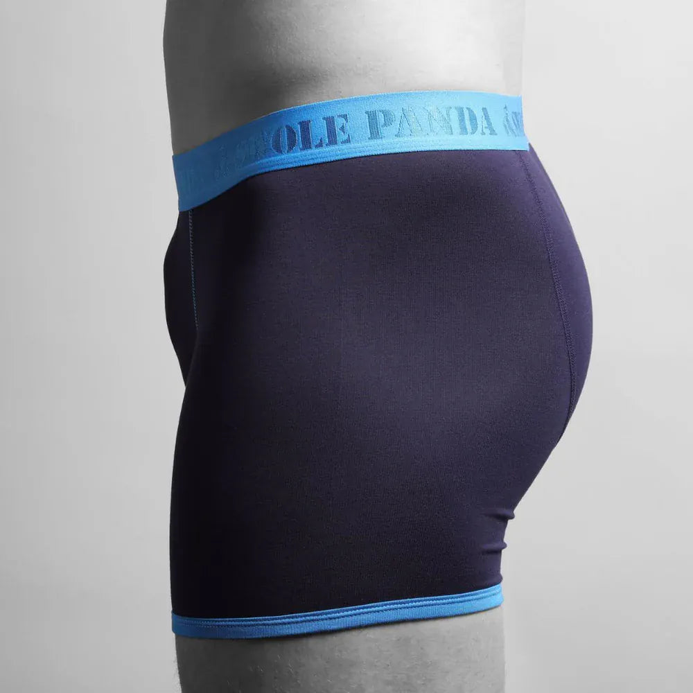 Swole Panda Navy and Blue Waistband Bamboo Boxers