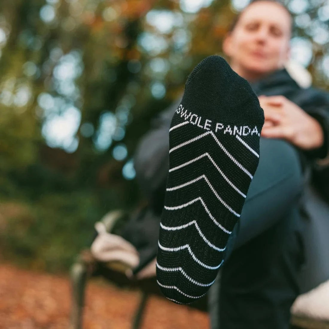 Swole Panda Socks Black Performance Trainer Socks