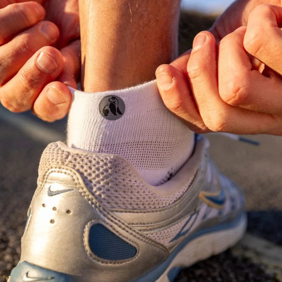 Swole Panda Socks White Performance Trainer Socks