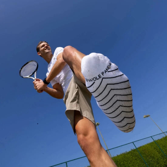 Swole Panda Socks White Performance Trainer Socks