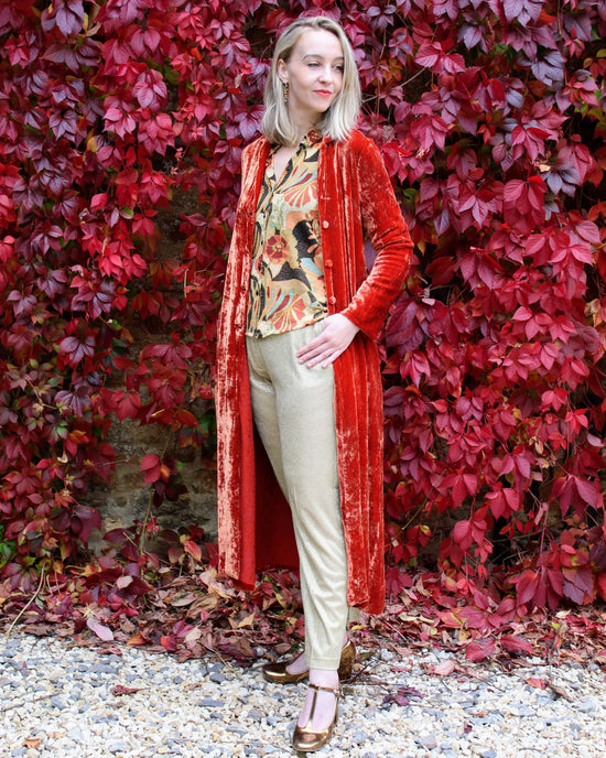 TANAVANA Coat Leola Coat in Burnt Orange