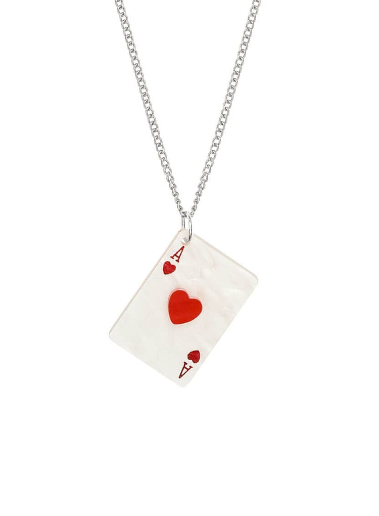 Tatty Devine Jewellery Ace of Hearts Card Pendant Necklace