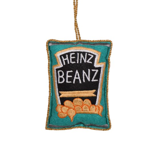 The Conscious Christmas Heinz Beanz Embroidered Decoration