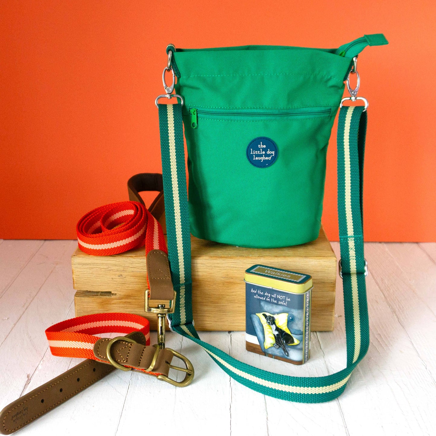 The Little Dog Laughed Dog Walking Bag | Green | Highly Commended GotY2025