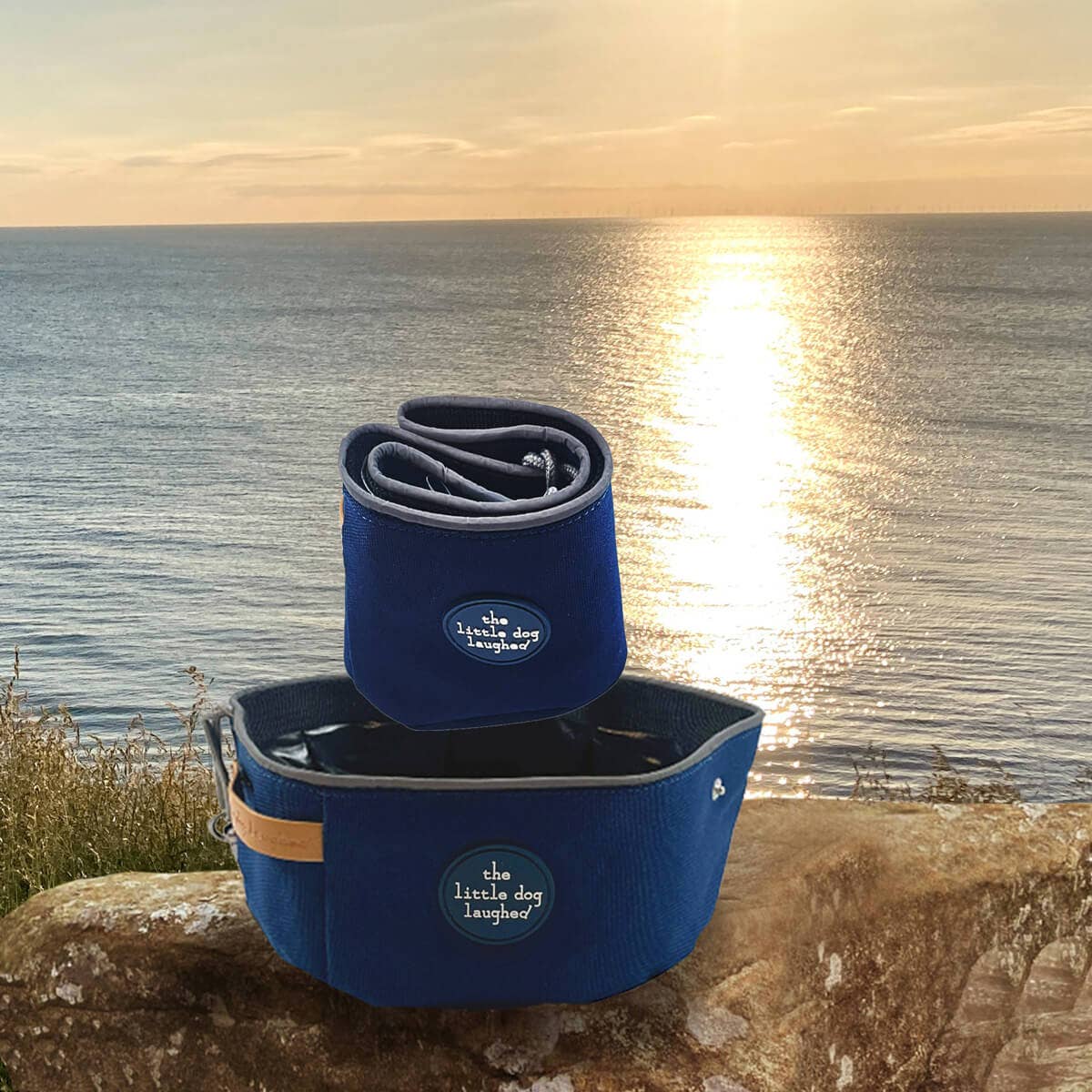 The Little Dog Laughed Folding Travel Bowl | Navy | WINNERS GotY2026