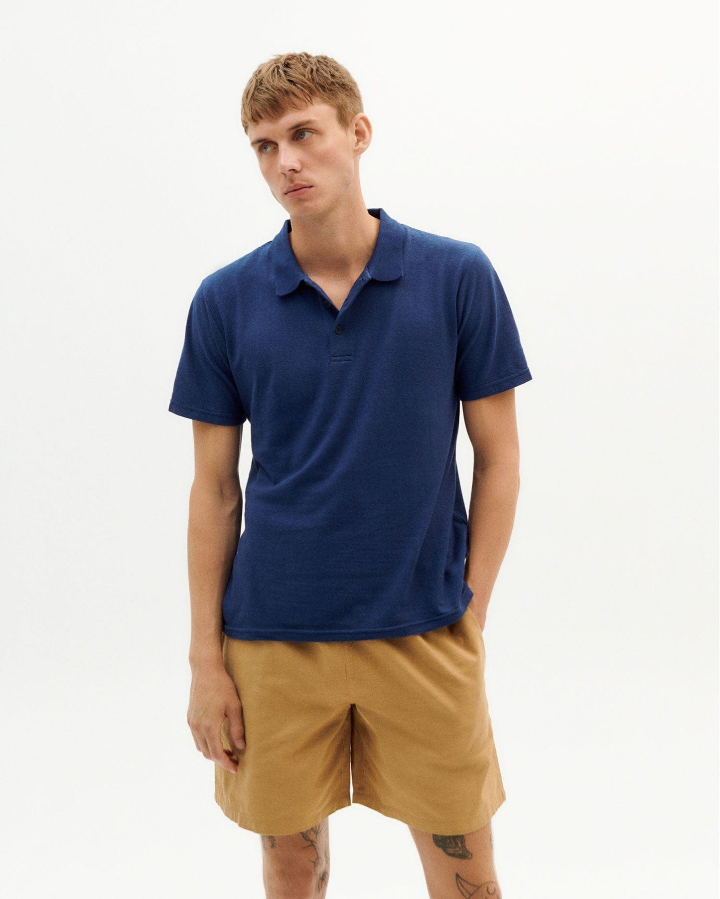 Thinking Mu Blue Night Hemp Polo