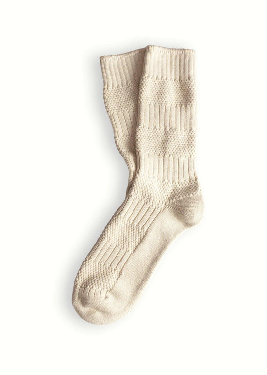 Thunders Love Socks LINK Collection Canalé Raw White Socks