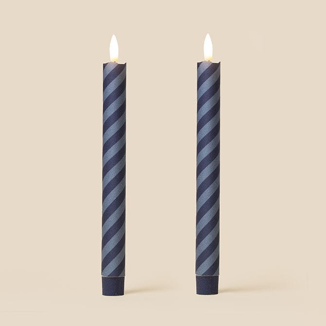 Tinkalink Candles & Candlesticks Barley Twist Midnight Wave Flameless LED Wax Candles