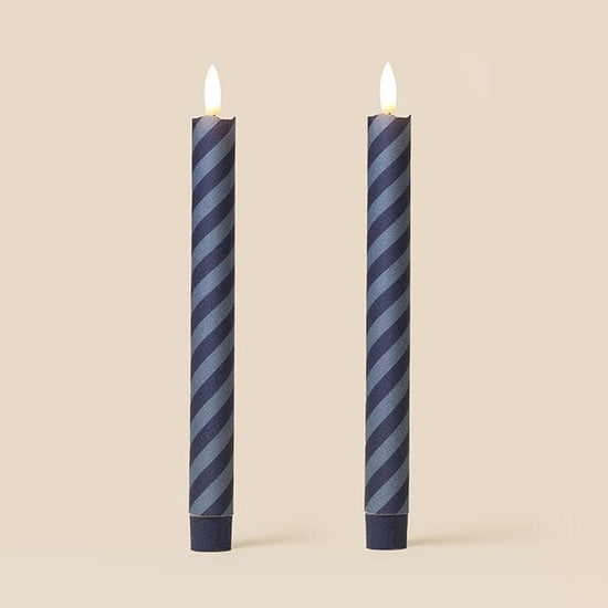 Tinkalink Candles & Candlesticks Barley Twist Midnight Wave Flameless LED Wax Candles