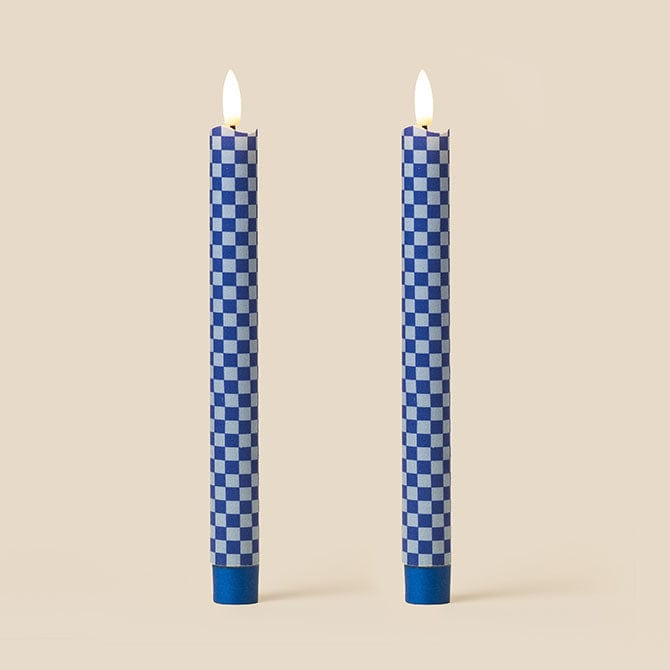 Tinkalink Candles & Candlesticks Battenberg Harbour Check Flameless LED Wax Candles