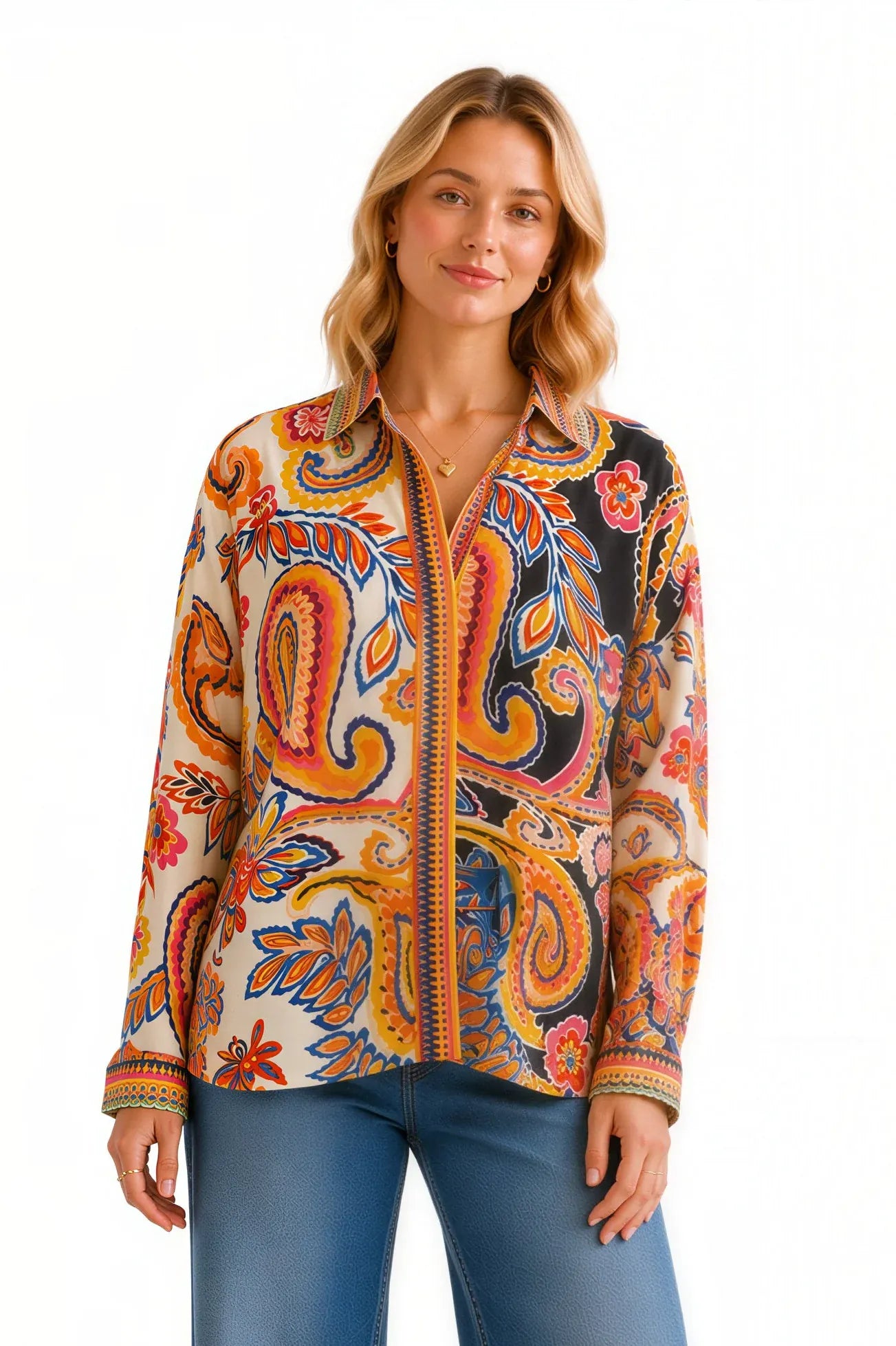 Tolani Tops Kennedy Paisley Top