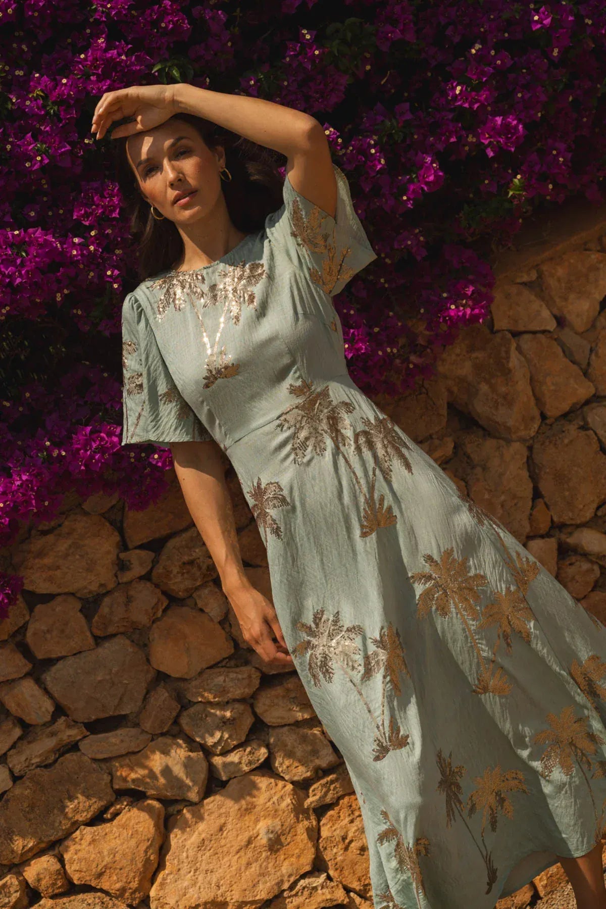 Traffic People Dresses Palms of Gold Rene Dress