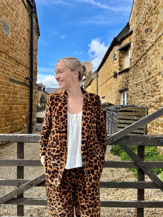 Traffic People Jackets Ava Rose Jacket in Leopard Print