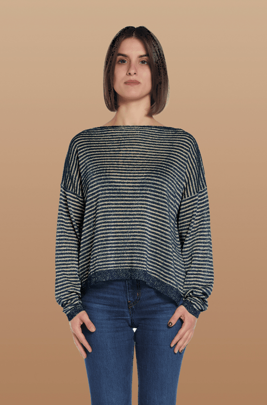 Traffic People Knitwear Maude Jumper in Blue