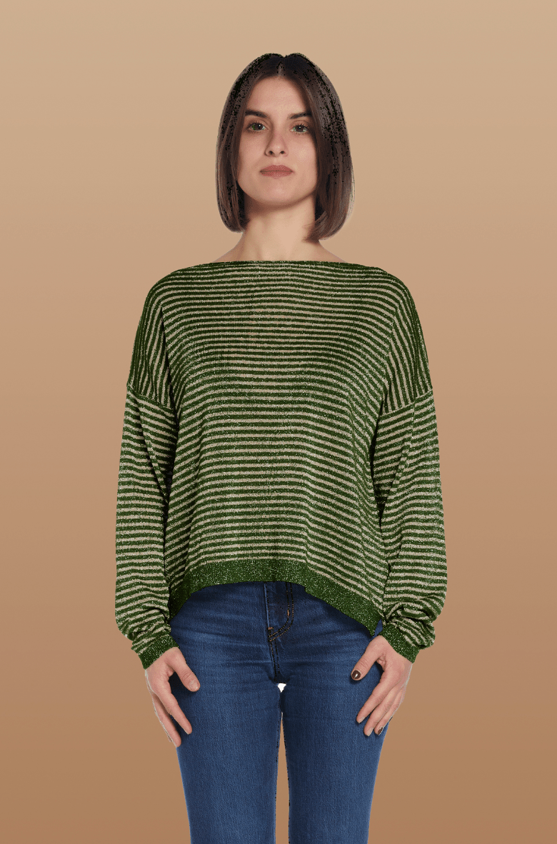 Traffic People Knitwear Maude Jumper in Green