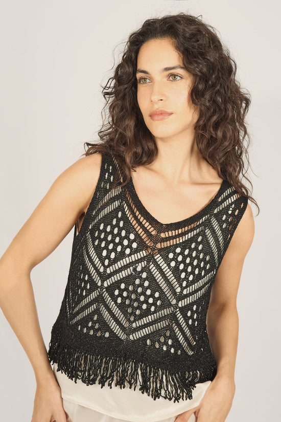 Traffic People Tops Bella top in black