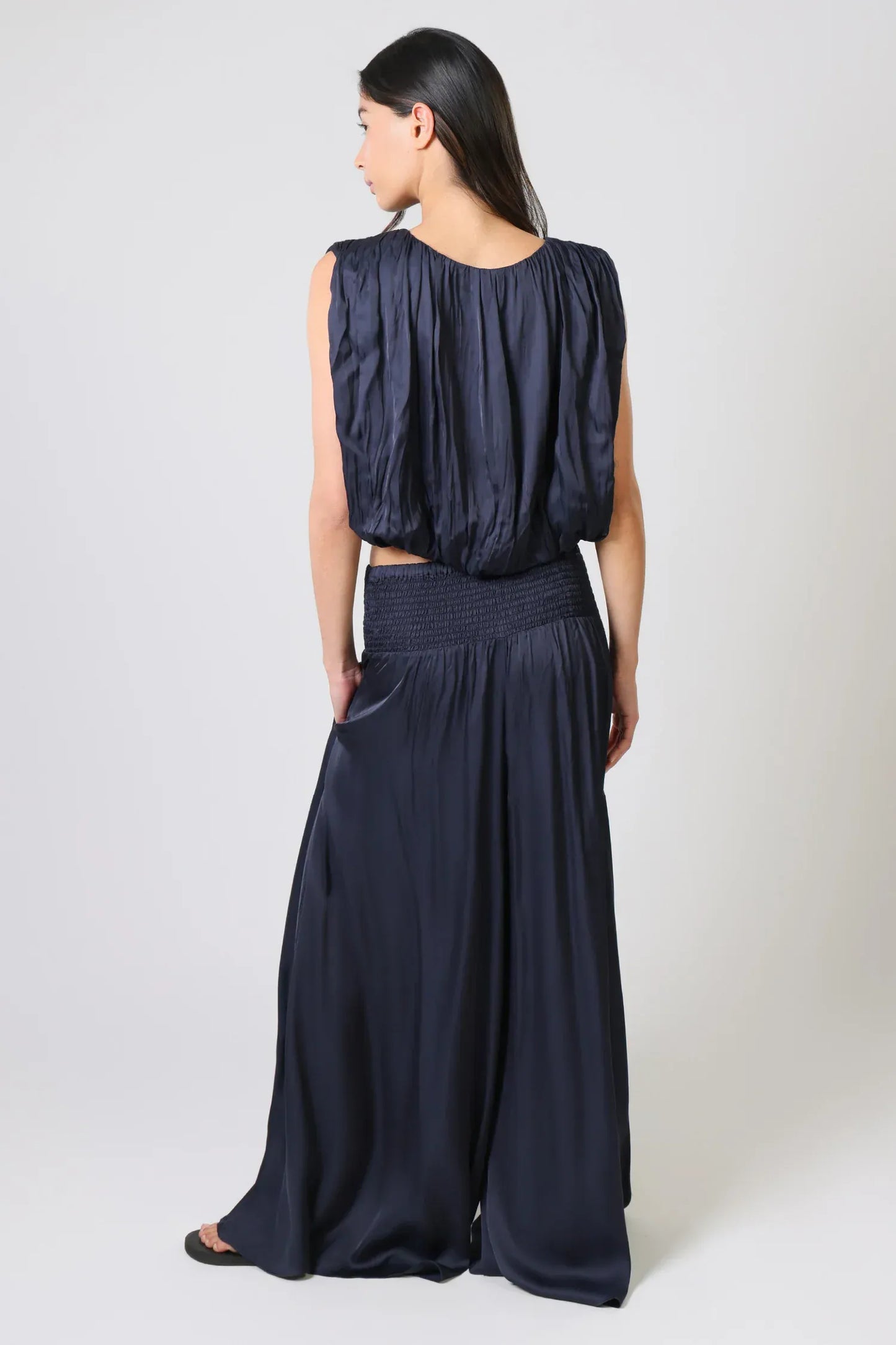 Traffic People Tops Falls Top in Navy