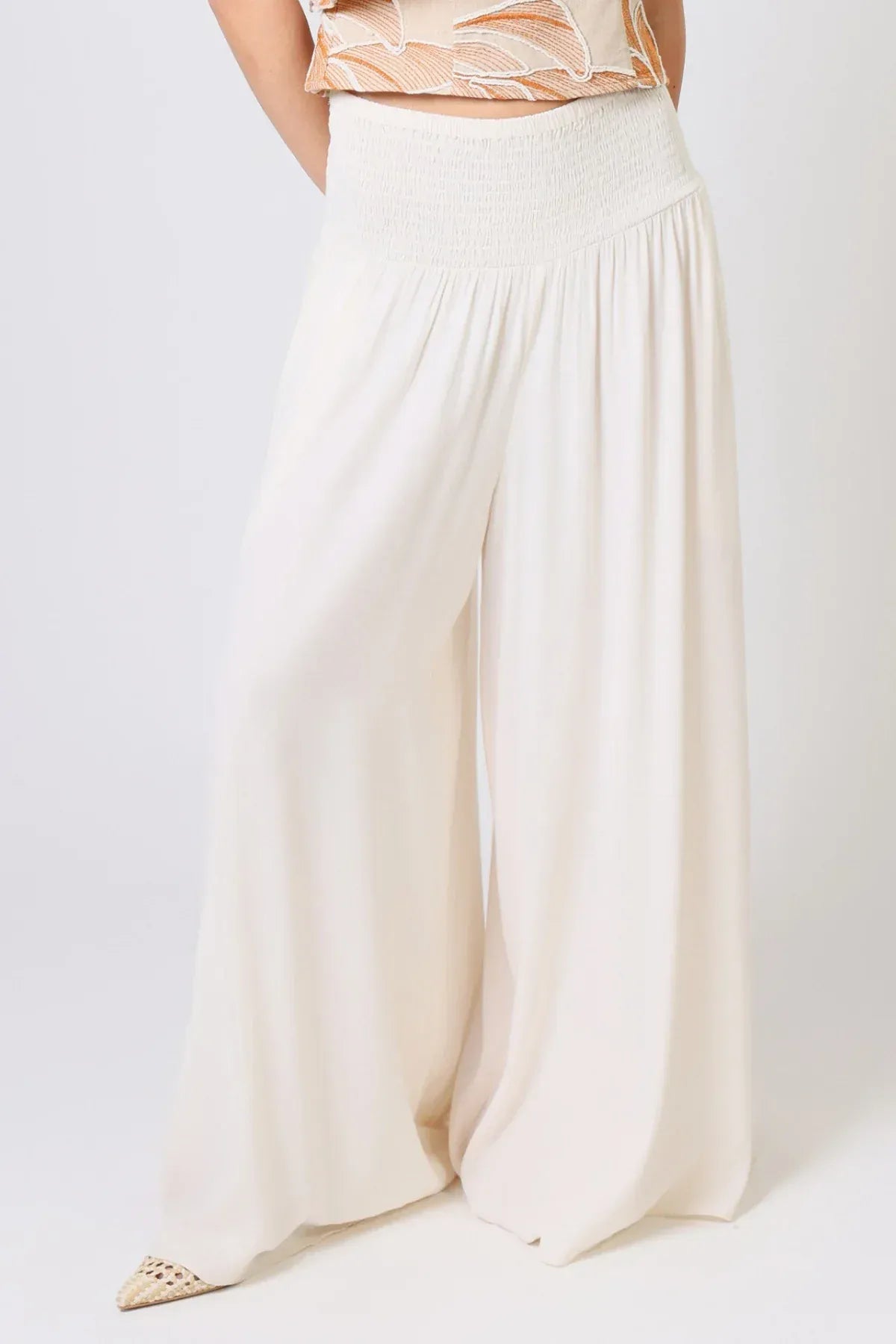 Traffic People Trousers Aurora Wide Leg Trousers in Cream