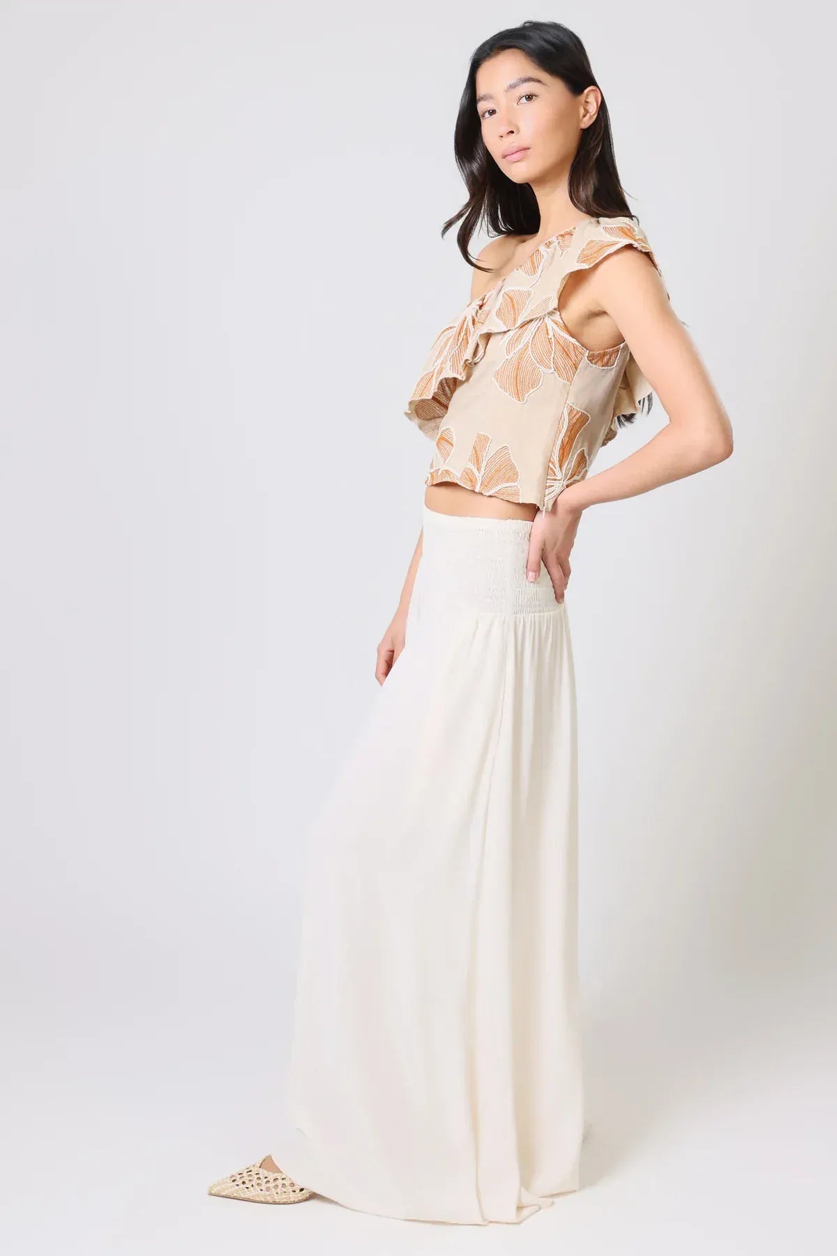 Traffic People Trousers Aurora Wide Leg Trousers in Cream