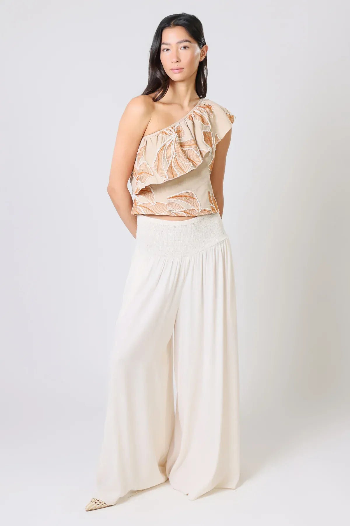 Traffic People Trousers Aurora Wide Leg Trousers in Cream