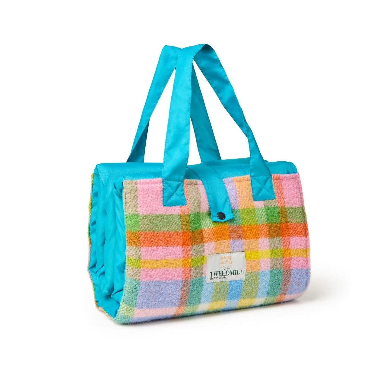 TweedMill Picnic Bag Festival Picnic Rug - Rainbow Check