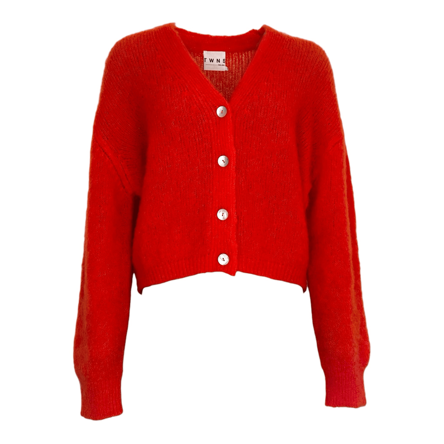 TWINS The Label Knitwear Malia Buttoned Knit in Fire