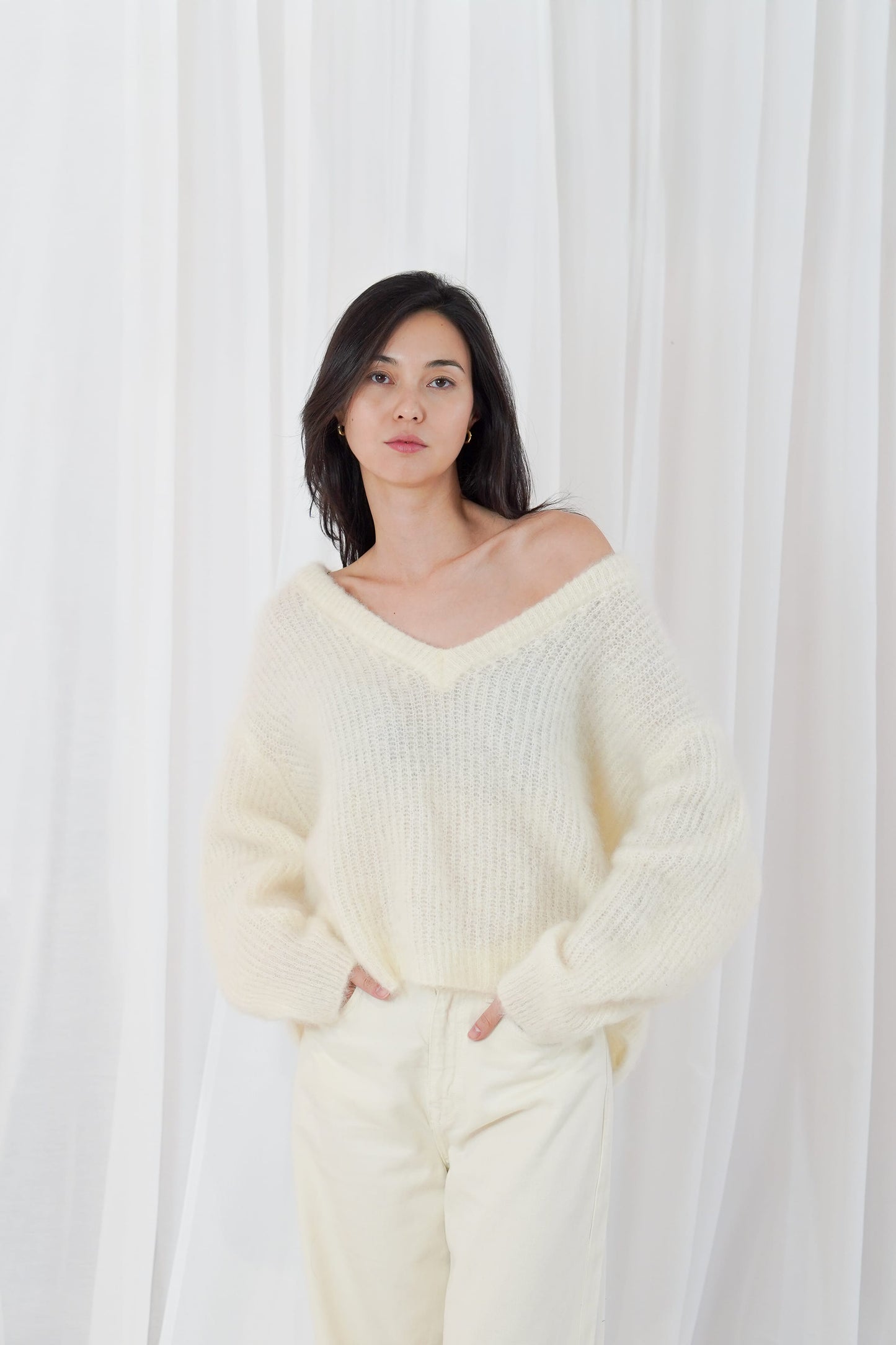 TWINS The Label Knitwear SIZE SMALL Anakoni Knit in Snow
