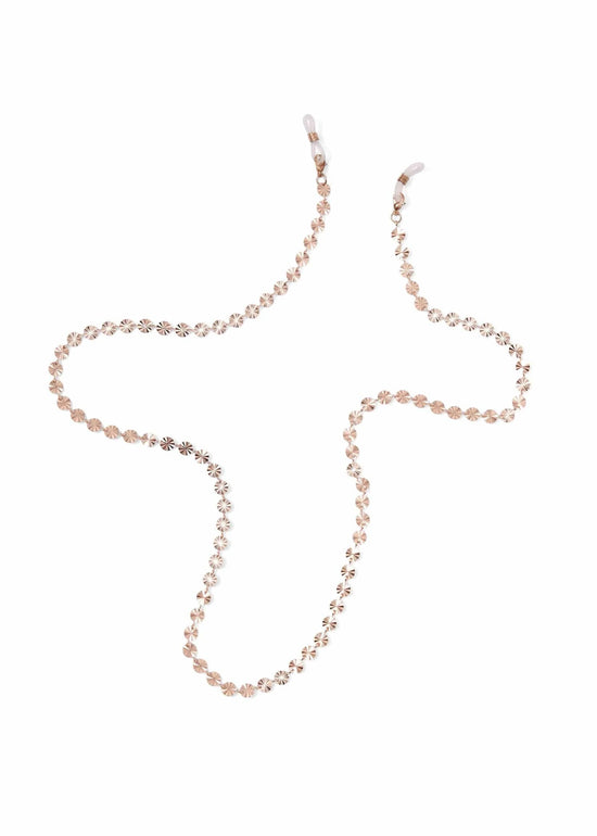 Unchained Society Eyewear Accessories Rose Gold Disc Daisy Glasses Chain