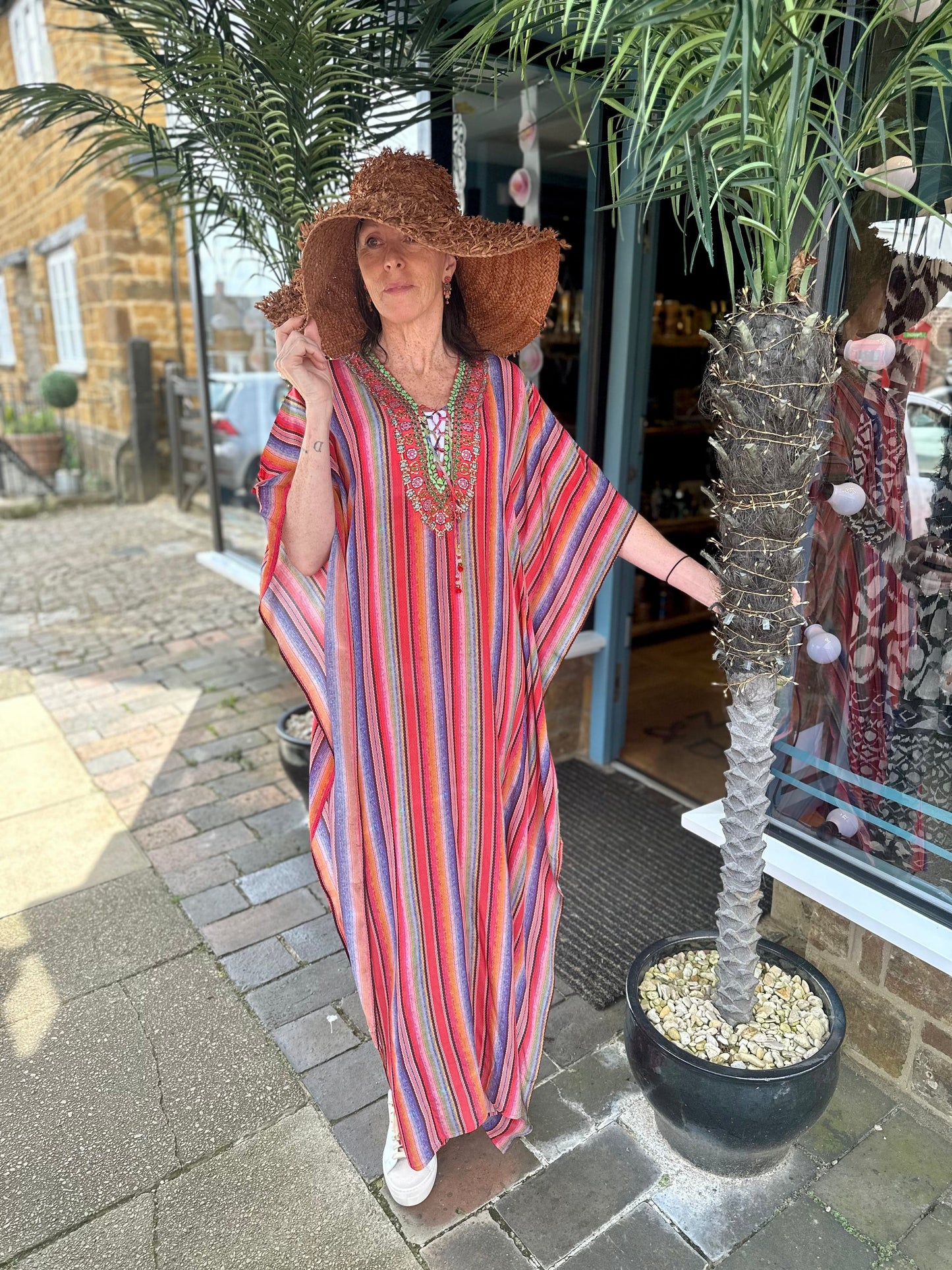 Valery Vain Simone Long Kaftan in Viva