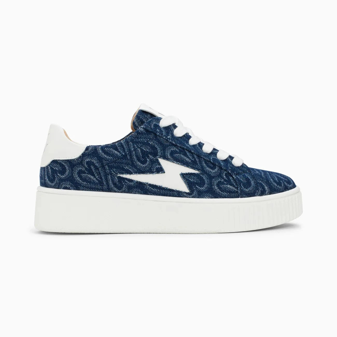 Vanessa Wu Footwear Enola Denim Heart Trainers