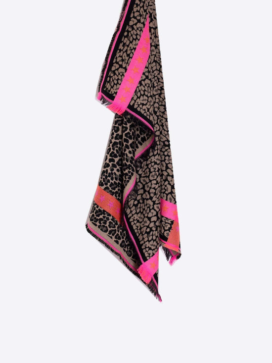 Load image into Gallery viewer, Vilagallo Accessories Leopard Print Neon Scarf
