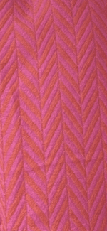 Vilagallo Accessories Neon Pink / Orange Herringbone Scarf