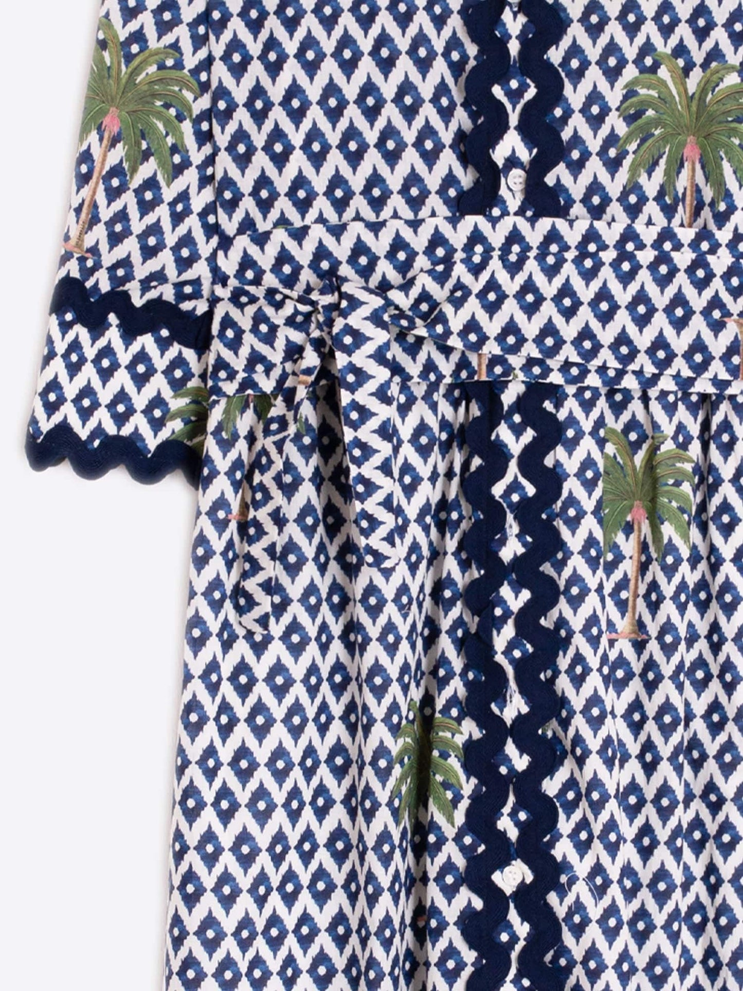 Vilagallo Dresses The Postcard Palm Shirt Dress