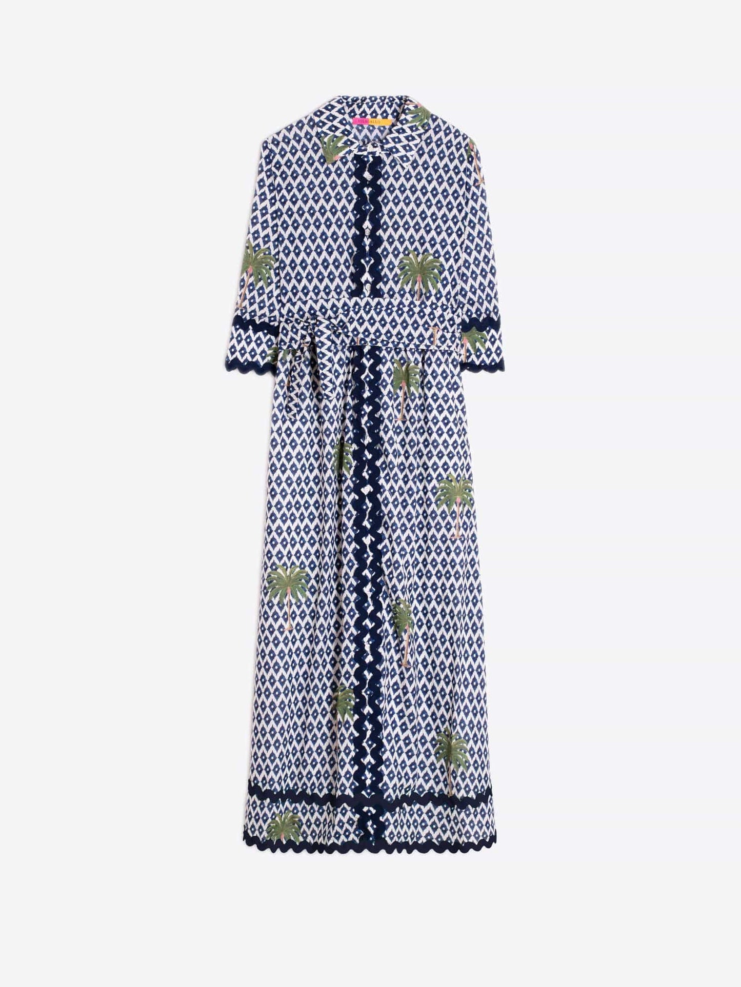 Vilagallo Dresses The Postcard Palm Shirt Dress