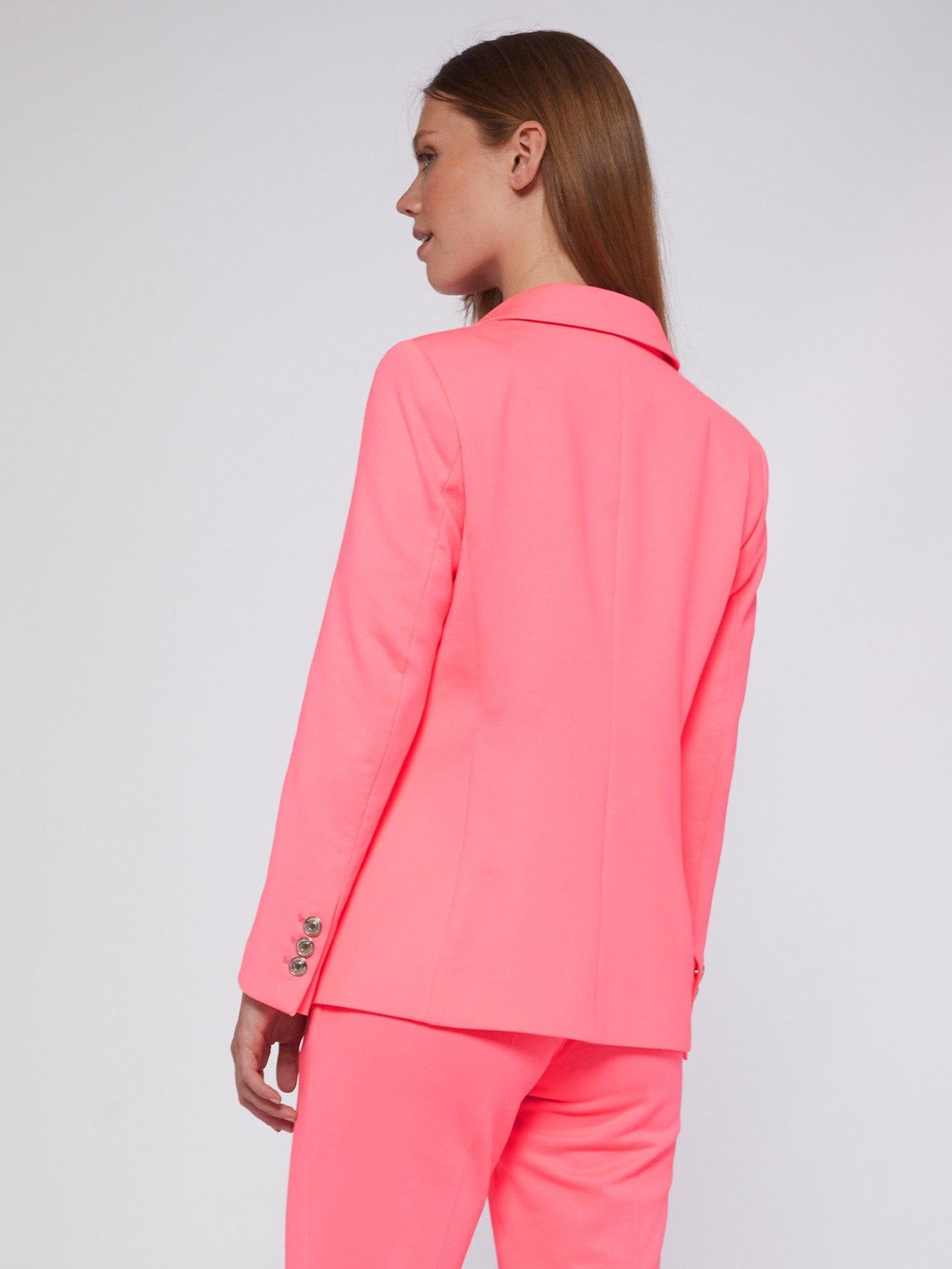 Vilagallo Fluorescent Pink Knit Jacket
